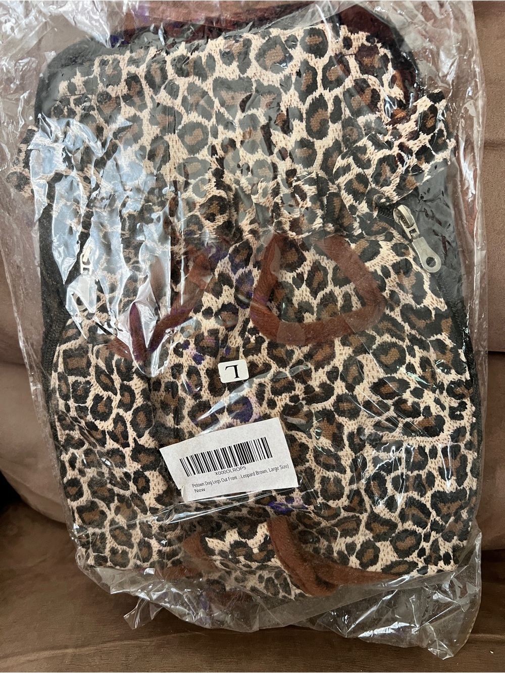 Amazon Leopard Print Soft Pet Carrier Bag in Brown and Black